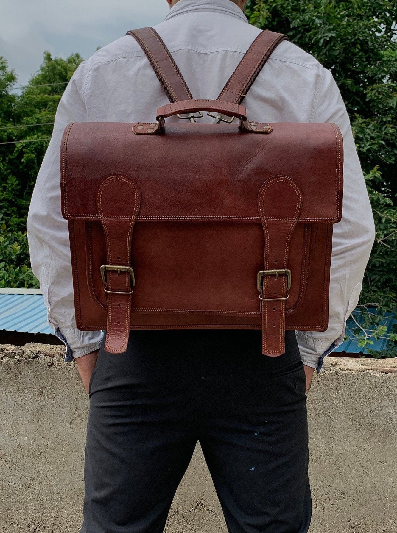 Convertible Backpack Men's Messenger Bag 16 Inch | Etsy