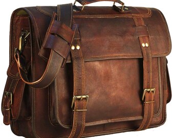 leather messenger backpack