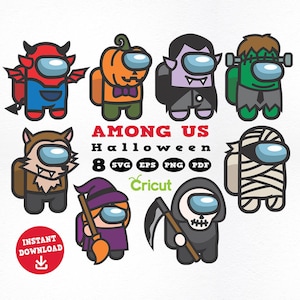 Onder ons Halloween SVG, Halloween ClipArt, pompoen SVG, heks SVG, gelaagde bestanden voor Cricut, Instant Download