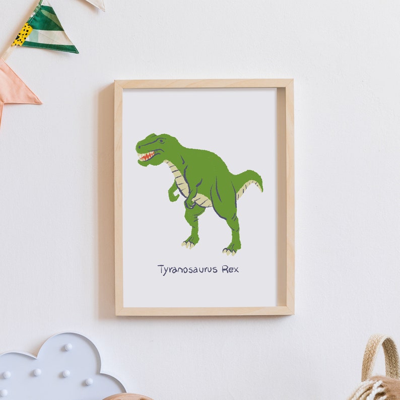 Tyrannosaurus Print // T-Rex Print // Tyranno Poster // Dino | Etsy