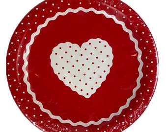Paper Plates Hearts of Gold Valentine 10 in 10 Count