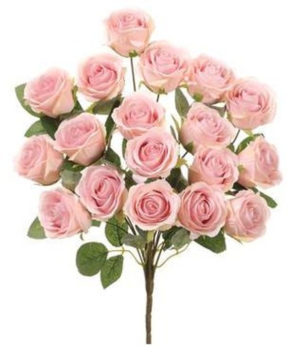 Pink Silk Rose Bush 18 In. Etsy