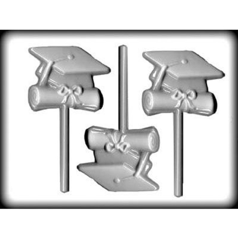 Grad Cap and Diploma Lollipop Candy Mold 3 Cavities Etsy