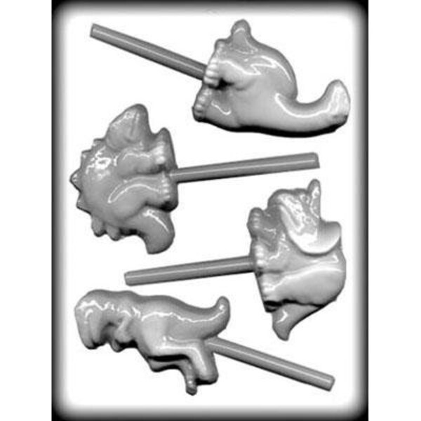 Dinosaur Lollipop Sucker Candy Mold, 4 Designs