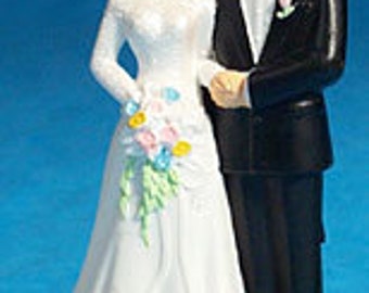 Bridal Couple Cake Topper Figurine, 4.5 in