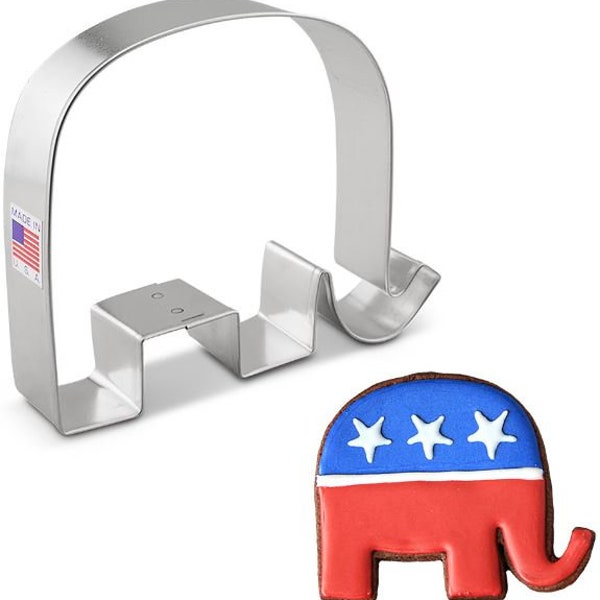 Republican GOP Elephant Cookie Cutter, 4.25"