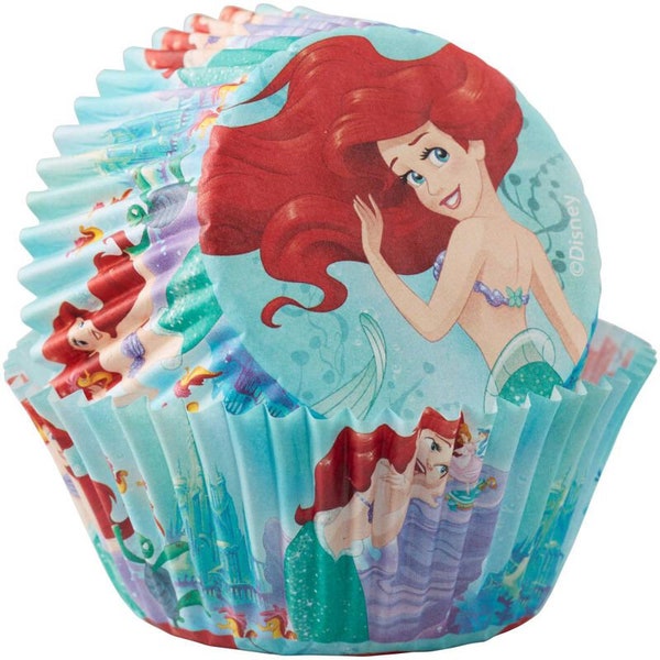 Ariel Little Mermaid Baking Cups, 50 Count