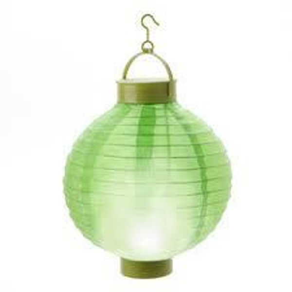 Green LED Hanging Nylon Lantern