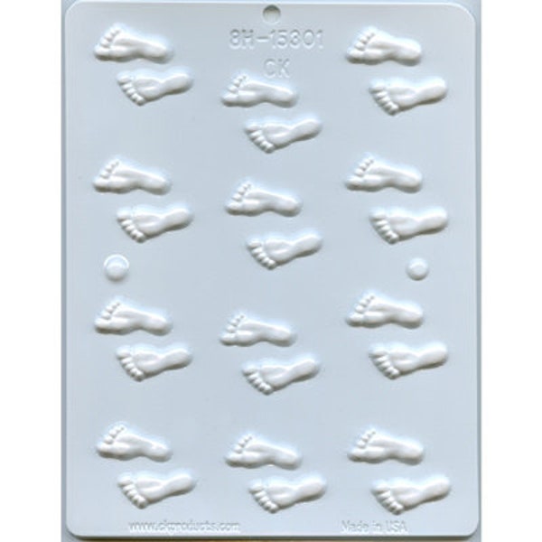 Foot Prints Candy Mold 1" , 24 Cavities