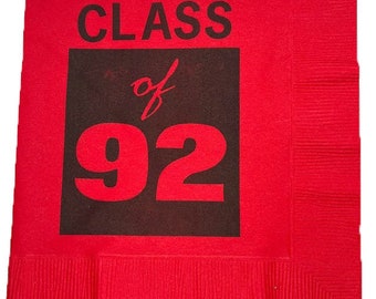 Class of 92 Red Luncheon Napkins, 50 Count