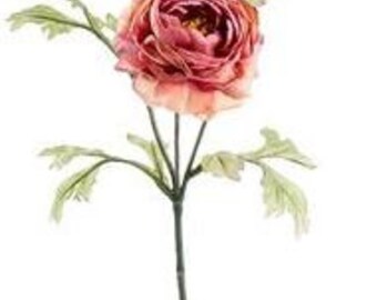 Mauve Silk Ranunculus Spray, 25"