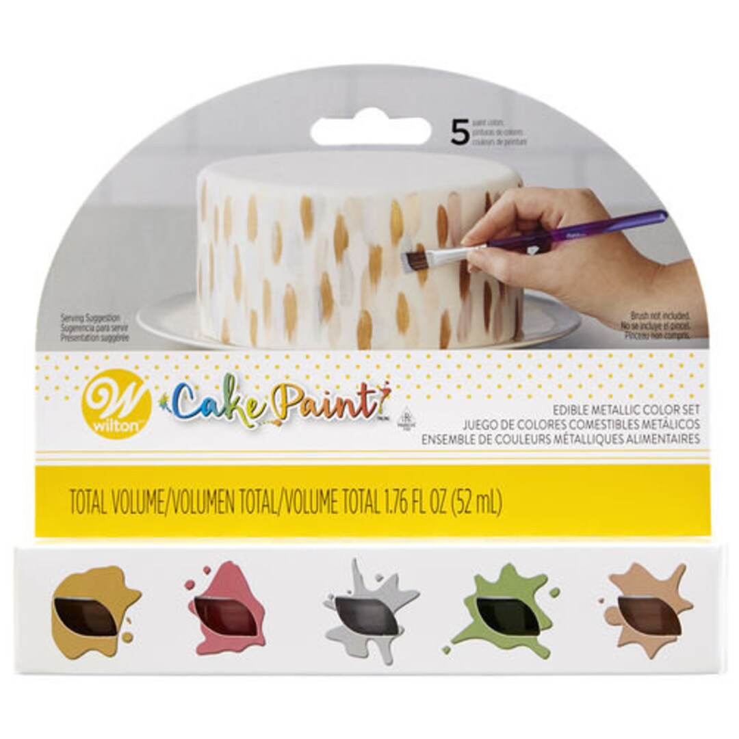 Metallic Edible Cake Paint, 5 Colors Etsy