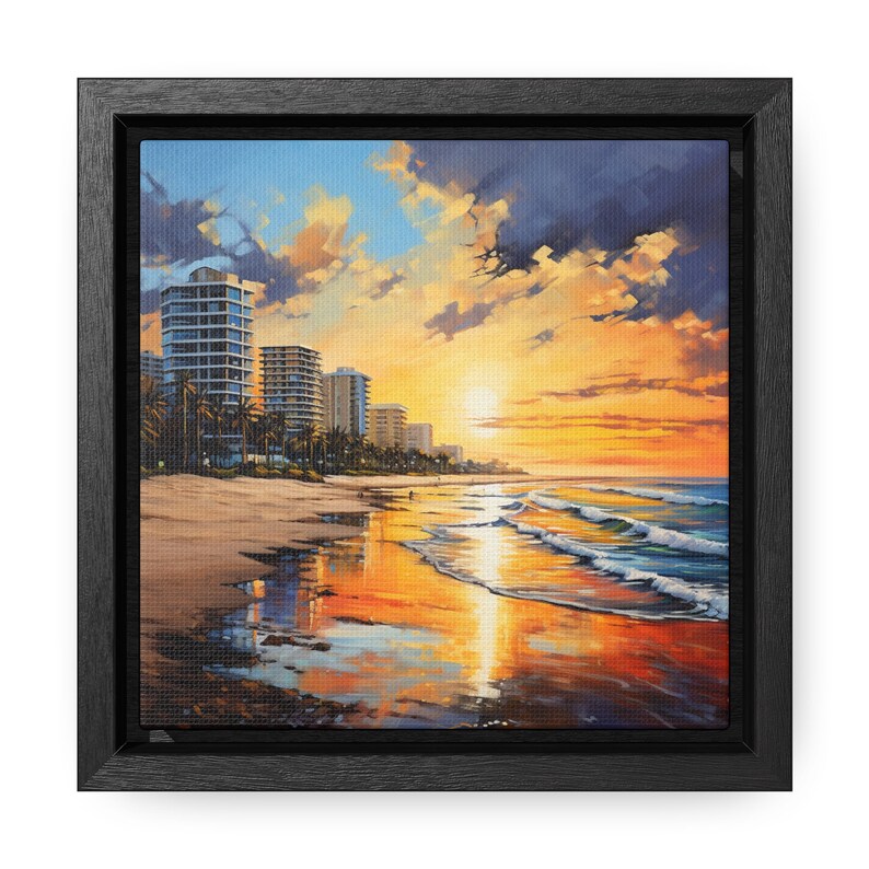 Delray Beach Gallery Canvas Wraps, Square Frame Etsy