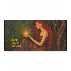 Make Magic Happen Bureaumat en muismat Kantoorinrichting Werkruimteaccessoire Thuiskantoor