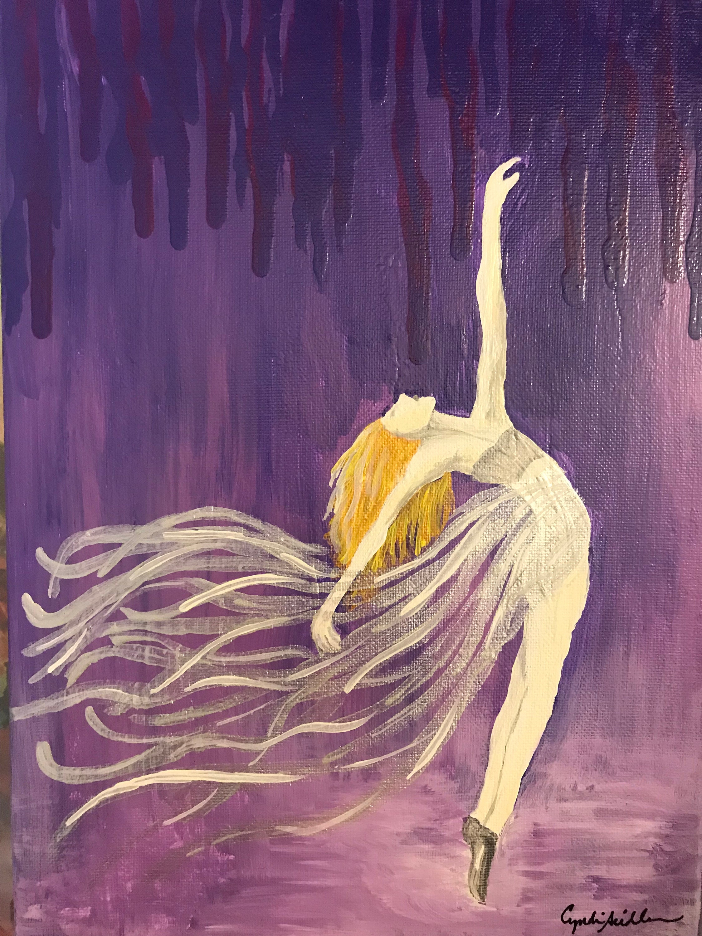 Fluid Dancer Abstract Wall Decor Acrylic Painting On Canvas | Etsy