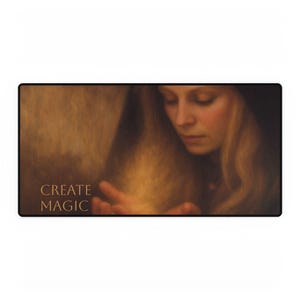 Create Magic Desk Mat Mouse Pad Witchy Office Decor Mystical Mouse Pad Spiritual Desk Accessory  Gift for Witches