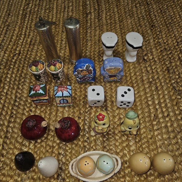 Vintage Salz und Pfefferstreuer | Wählen Sie Ihr Set | Retro Keramik & Metall Küche Sammlerstücke | Mid Century Novelty Decor