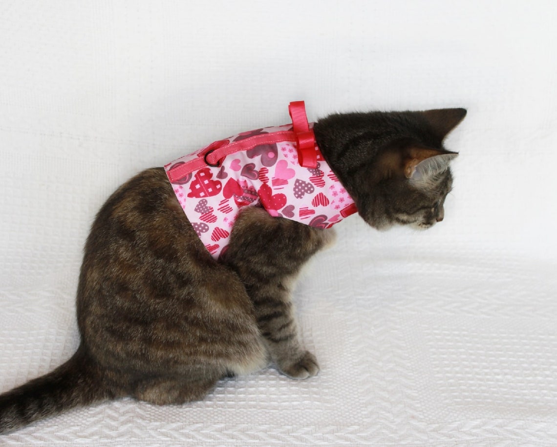 Cat harness vest Cat clothes for cat Etsy