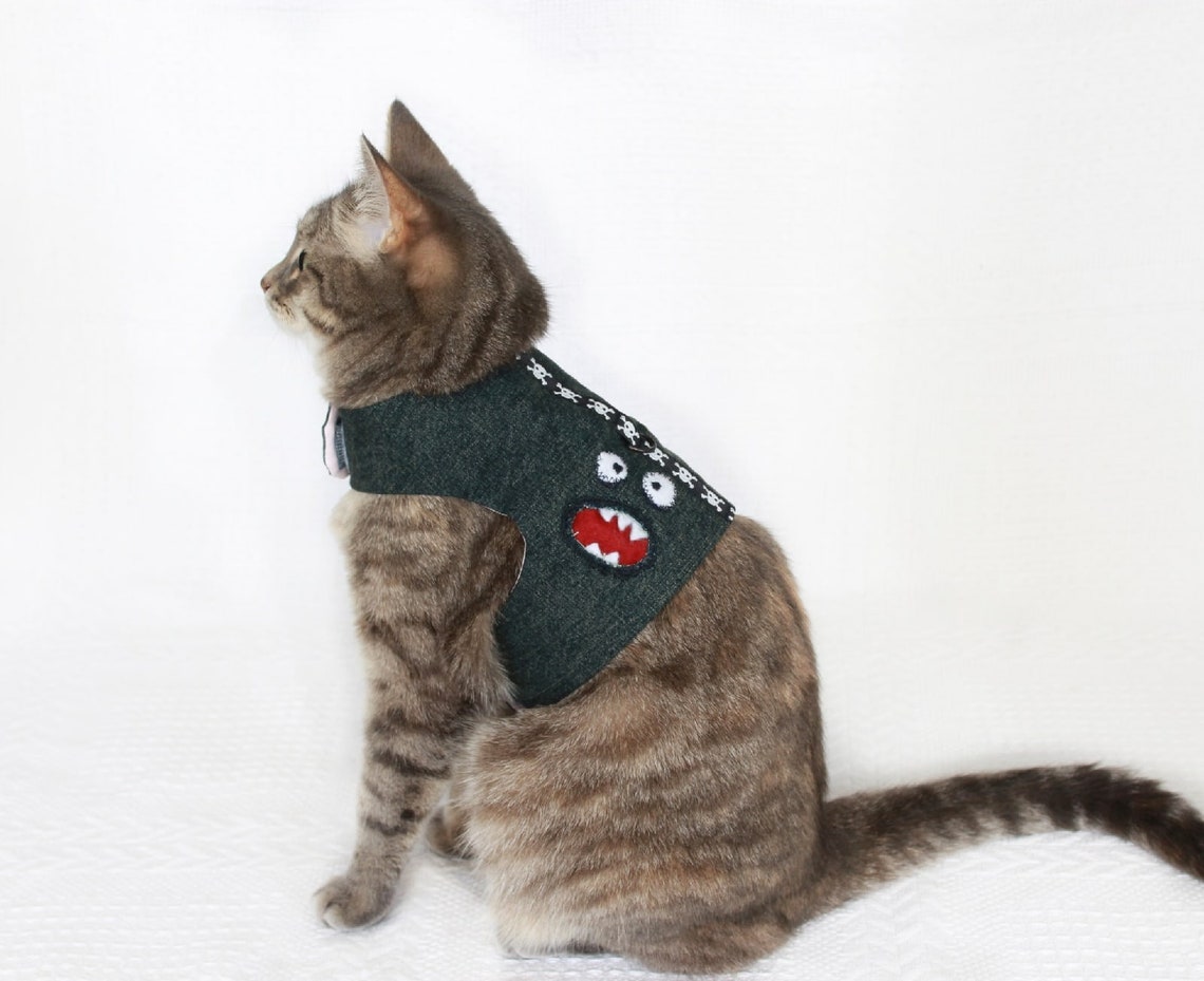 Cat harness for walking Cat vest halloween Etsy