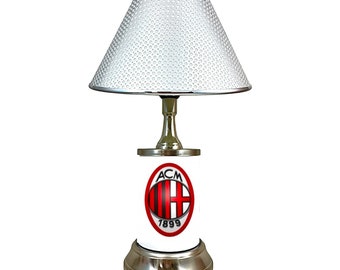 AC Milan Football Club Metal Plate Handmade Collectible Desk Table Lamp Best Gift Ever EXCLUSIVE