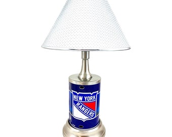 NHL New York Rangers Official Metal Sign License Plate Exclusive Collectible Handmade Sport Table Desk Lamp Best Gift Ever