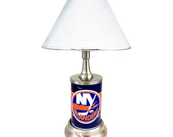 NHL New York Islanders Official Metal Sign License Plate Exclusive Collectible Handmade Sport Table Desk Lamp Best Gift Ever