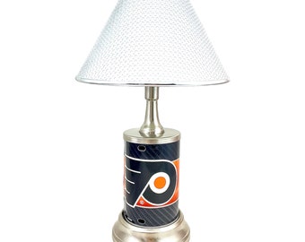 NHL Philadelphia Flyers Official Metal Sign License Plate Exclusive Collectible Handmade Sport Table Desk Lamp Best Gift Ever