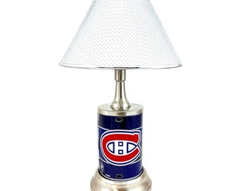 NHL Montreal Canadiens Official Metal Sign License Plate Exclusive Collectible Handmade Sport Table Desk Lamp Best Gift Ever