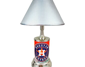 MLB Houston Astros Official Metal Sign License Plate Exclusive Collectible Handmade Handmade Sport Table Desk Lamp Best Gift Ever