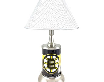 Boston Bruins Lamp with chrome shade 