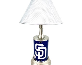 MLB San Diego Padres Official Metal Sign License Plate Exclusive Collectible Handmade Handmade Sport Table Desk Lamp Best Gift Ever