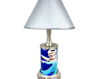 Frozen Elsa Ana Olaf Exclusive Metal Sign License Plate Collectible Desk Table Lamp Best Gift Ever