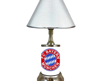Bayern Munchen Football Club Metal Plate Handmade Collectible Desk Table Lamp Best Gift Ever EXCLUSIVE