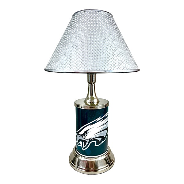 NFL Philadelphia Eagles Official Metal Sign License Plate Exclusive Collectible Handmade Sport Table Desk Lamp Best Gift Ever