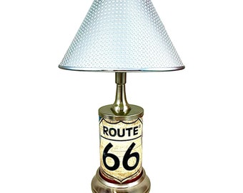 Route 66 Metal Sign License Plate Handmade Collectible Desk Lamp Best Gift Ever EXCLUSIVE