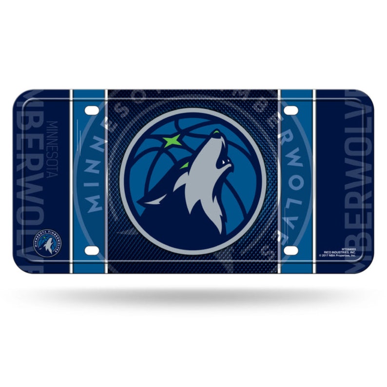 NBA Minnesota Timberwolves Official Metal Sign License Plate Exclusive Collectible Handmade Sport Table Desk Lamp Best Gift Ever image 2
