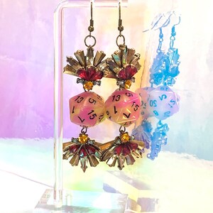 Statement Polyhedral DND D20 Dice Earrings