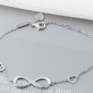 Sterling Silver Infinity Bracelet for Women - Friendship Bracelets & Bangles, Mother&#39;s Day, Just Because