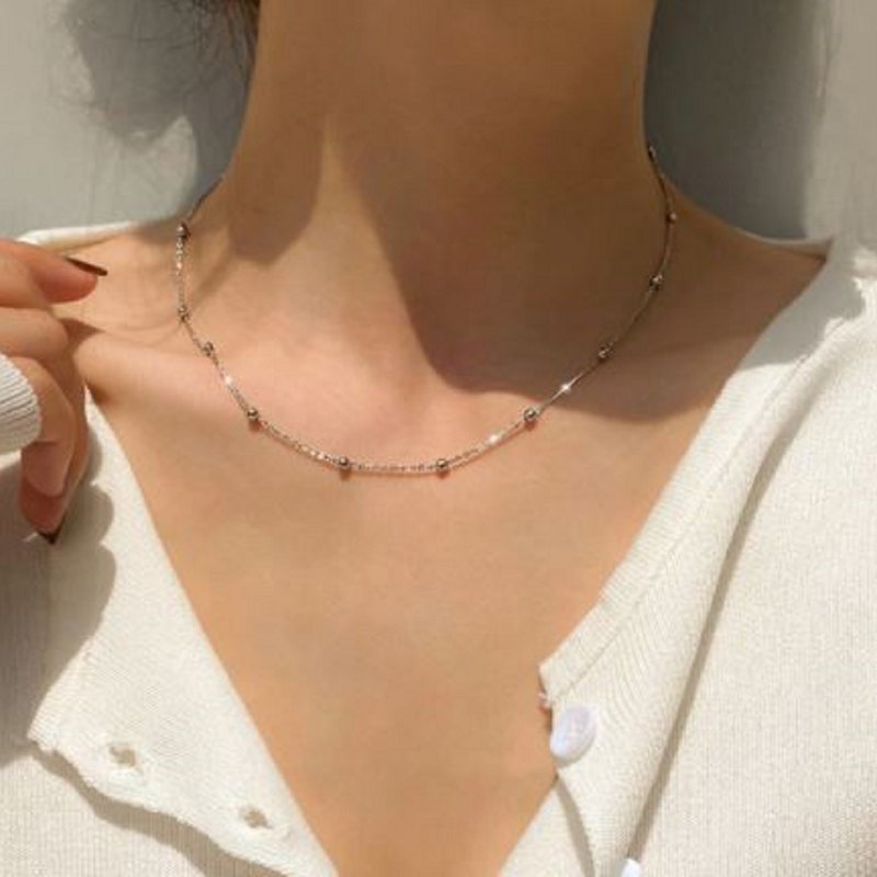 Bead Round Tube Necklace