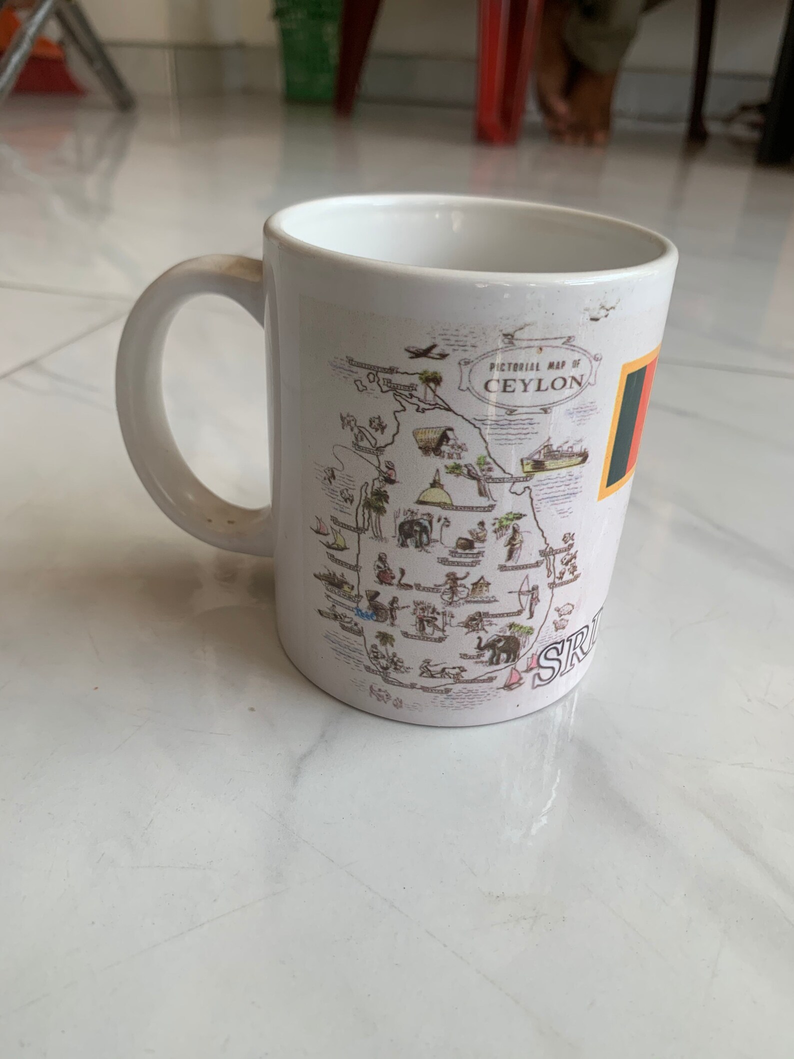 Embossed Sri Lankan handmade porcelain mug Etsy