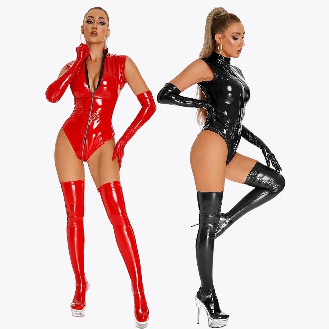 Black Latex Catsuit Women Full Bodysuit Leotard Latex Clothing Sexy Lady  Handmade Rubber Catsuit,Black,Men-XS : : Clothing, Shoes &  Accessories