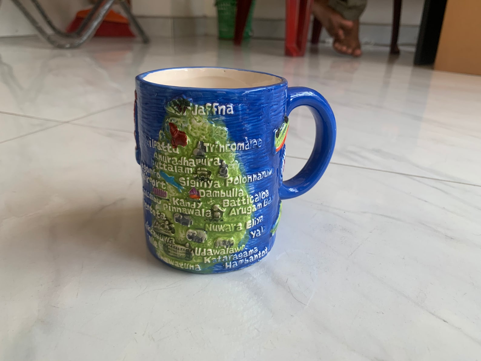 Embossed Sri Lankan handmade porcelain mug Etsy