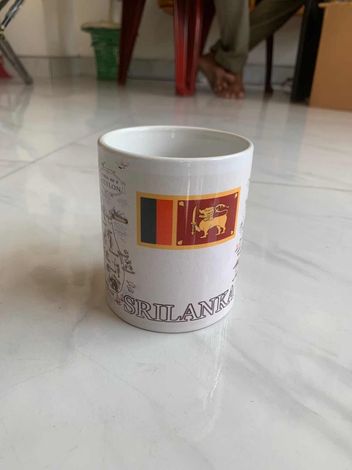 Embossed Sri Lankan handmade porcelain mug Etsy