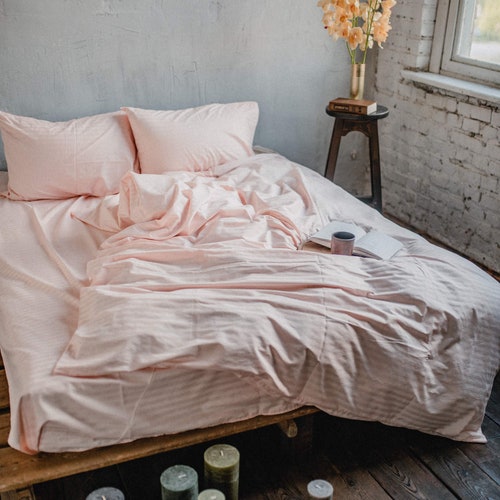 Sheet set in Light pink color (Fitted sheet, Flat sheet & Two pillow shops cases)