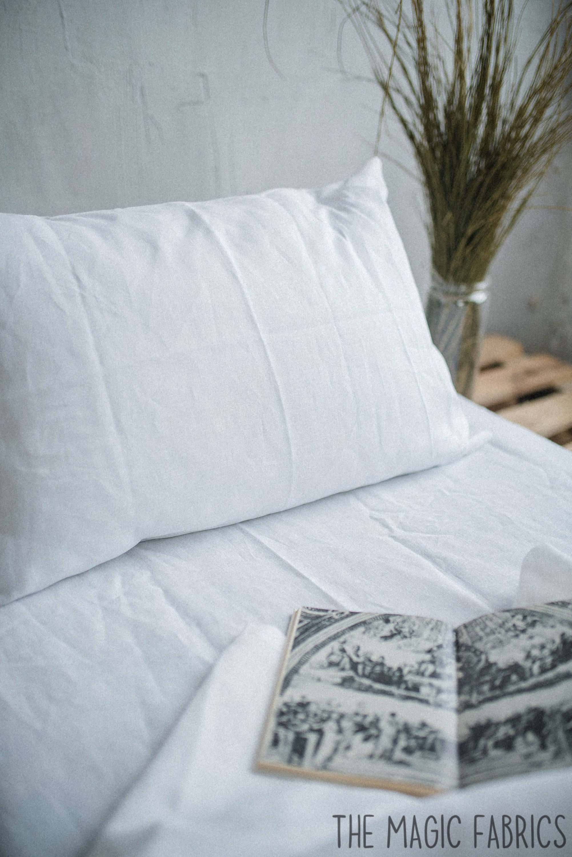 White Linen Flat Sheet 100 Natural Linen Etsy UK