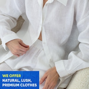 Linen Button-Up Shirt for Women, Casual Beach Blouse, Lightweight Long Sleeve Top, Breathable Summer Linen Shirt, Multiple Colors