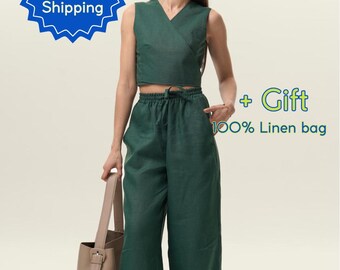 Linen Joggers, OEKO-TEX Certified