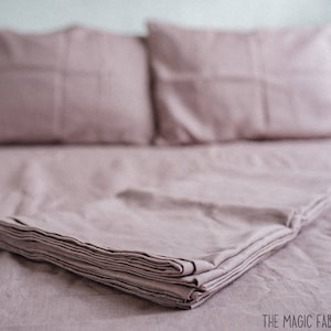 Violet Linen flat sheet (100% natural linen)