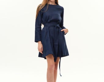 Tailored Short One-Piece, 100% linen, Linen jumsuit, Short jumpsuit, overalls, linen one piece