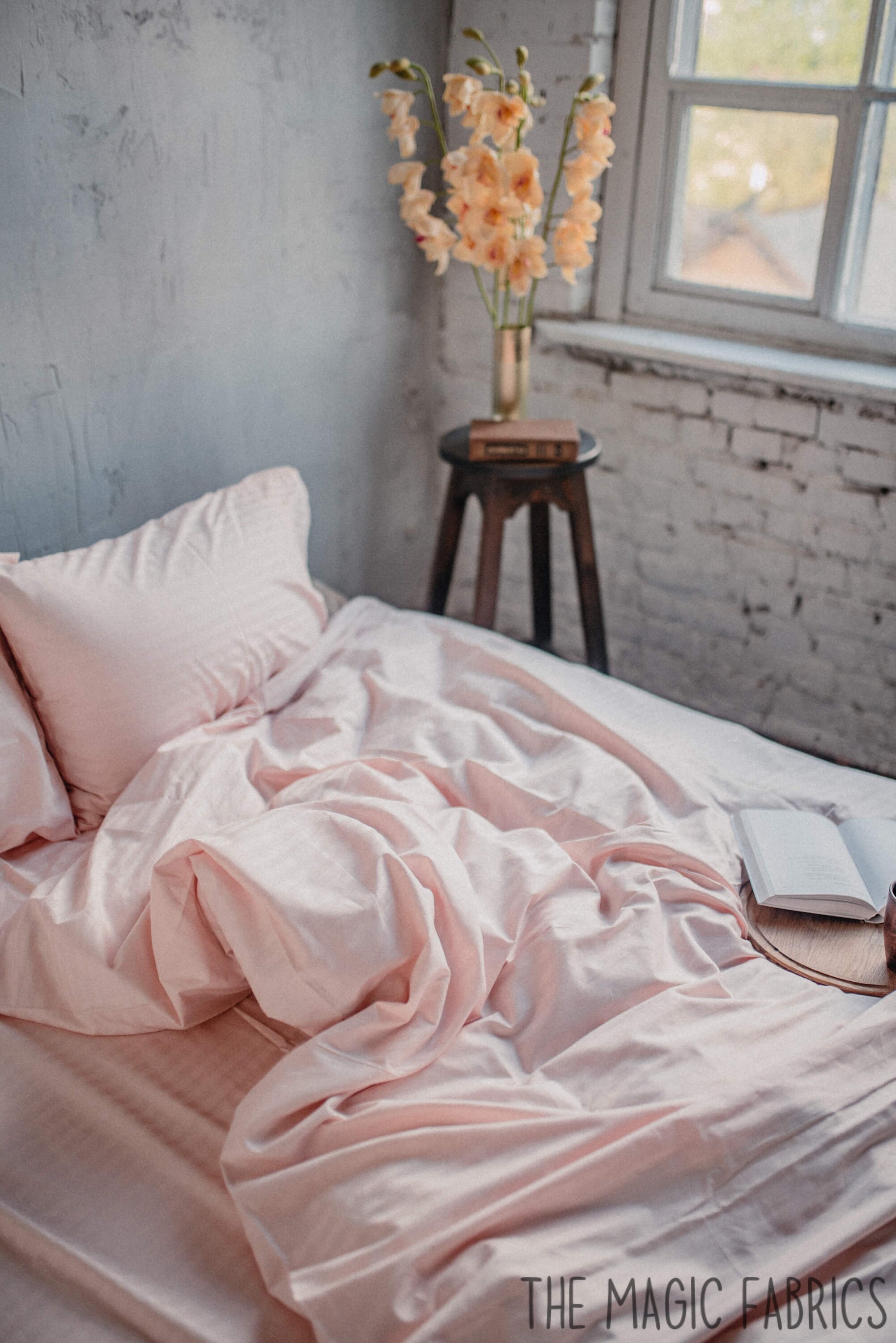 Bedding set in Light pink color Duvet cover & Two pillow | Etsy